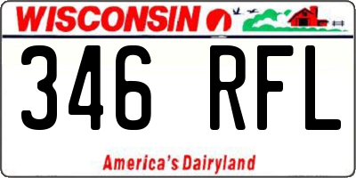 WI license plate 346RFL
