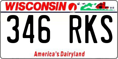 WI license plate 346RKS