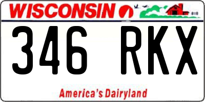 WI license plate 346RKX