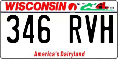 WI license plate 346RVH
