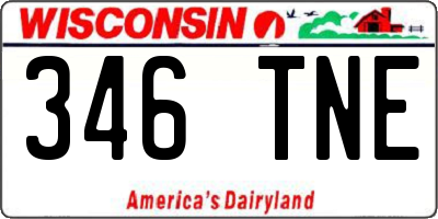 WI license plate 346TNE