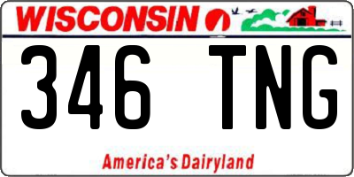 WI license plate 346TNG