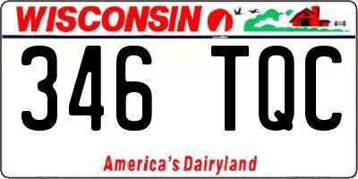 WI license plate 346TQC