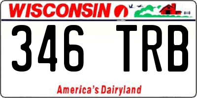 WI license plate 346TRB