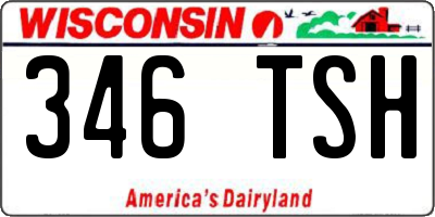 WI license plate 346TSH