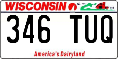 WI license plate 346TUQ