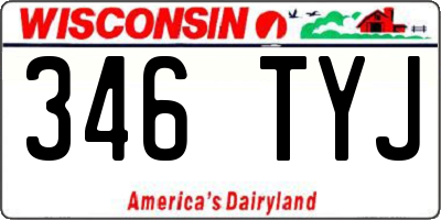 WI license plate 346TYJ