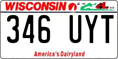 WI license plate 346UYT