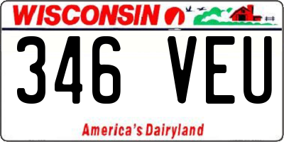 WI license plate 346VEU