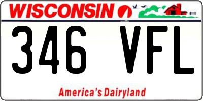 WI license plate 346VFL