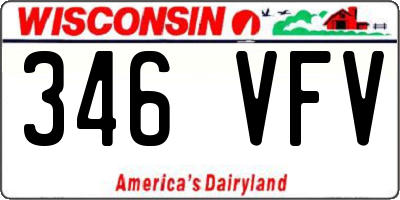 WI license plate 346VFV