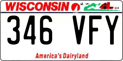 WI license plate 346VFY