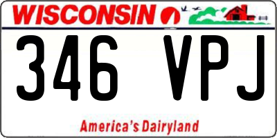 WI license plate 346VPJ