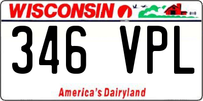 WI license plate 346VPL
