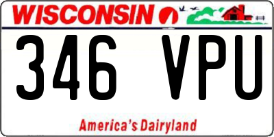 WI license plate 346VPU