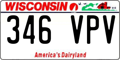WI license plate 346VPV