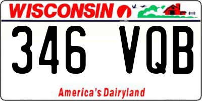 WI license plate 346VQB