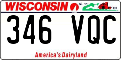 WI license plate 346VQC