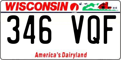 WI license plate 346VQF