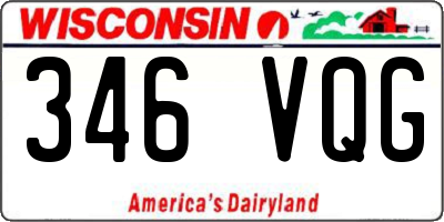 WI license plate 346VQG