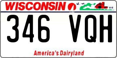 WI license plate 346VQH
