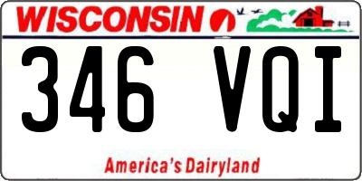 WI license plate 346VQI
