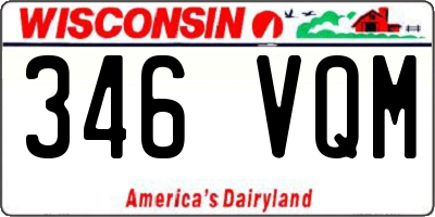 WI license plate 346VQM