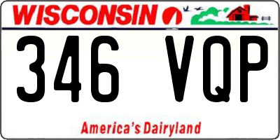 WI license plate 346VQP