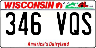 WI license plate 346VQS