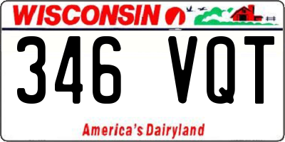 WI license plate 346VQT