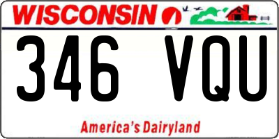 WI license plate 346VQU