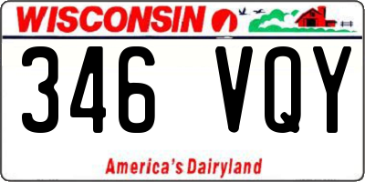 WI license plate 346VQY