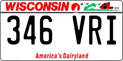 WI license plate 346VRI