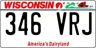 WI license plate 346VRJ