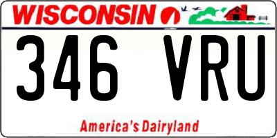 WI license plate 346VRU