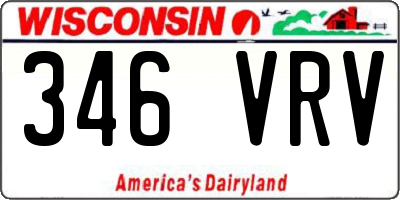 WI license plate 346VRV