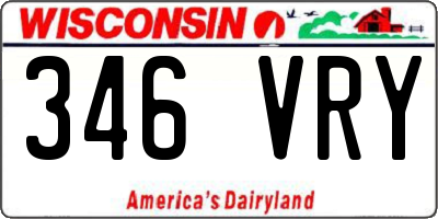 WI license plate 346VRY