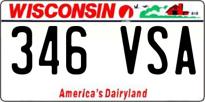 WI license plate 346VSA