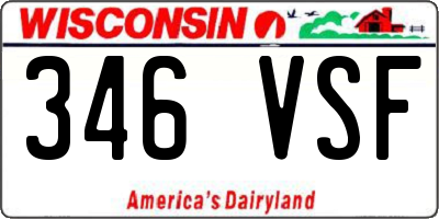WI license plate 346VSF