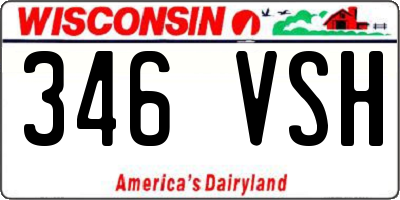 WI license plate 346VSH