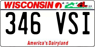 WI license plate 346VSI