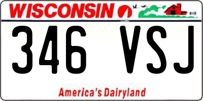 WI license plate 346VSJ