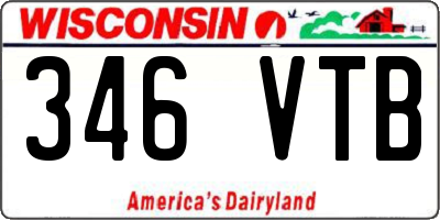 WI license plate 346VTB