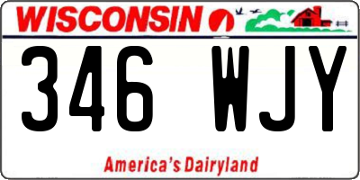 WI license plate 346WJY