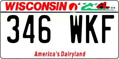 WI license plate 346WKF
