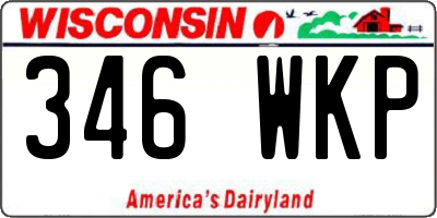 WI license plate 346WKP