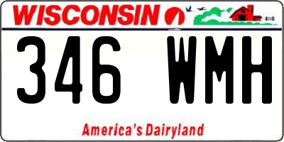WI license plate 346WMH
