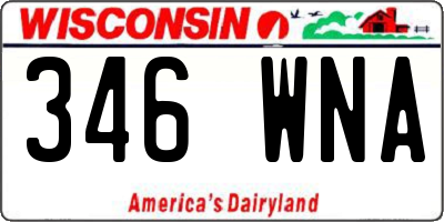 WI license plate 346WNA