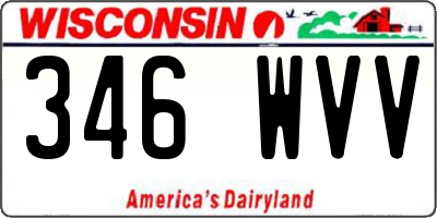 WI license plate 346WVV