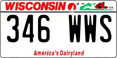 WI license plate 346WWS